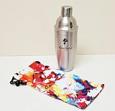 Designer Martini Cocktail Shaker Set ROBERT GRAHAM w/ Bag Rare Collector New USA