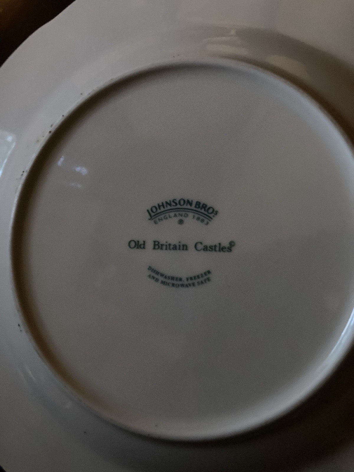 Johnson Bros Old Britain Castle Rare Plates Semi Porcelain Blue 