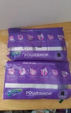 2 Packs (2 each) Swiffer Power Mop Mopping Pad Refill White Microfiber Pads