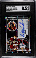 Ricky Sanders 2024 Panini Zenith Z-Graphs Spokes Auto #ZG-RSS /25 SGC Graded 8.5