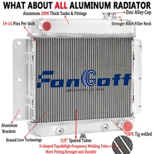 3-Row Aluminum Radiator For 1962-1967 1965 Chevrolet Chevy II Nova V8 Conversion
