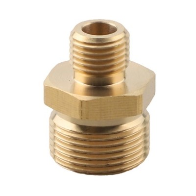 Messing Adapter für Waschmaschinen 22 mm außen auf 15 mm Innenanschluss