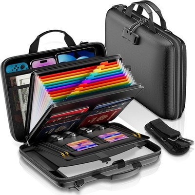 Fireproof Document Organizer with Lock,Hard-Shell Case Fireproof Document Box