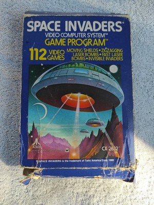 Space Invaders (Atari 2600, 1980) CX2632 with Box, Manual