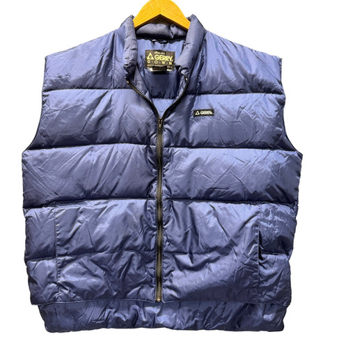 Gerry Down Vest Mens XL Blue Full Zip Puffer Jacket + Pockets Classic Vintage - Picture 1 of 6