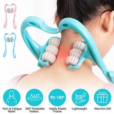 Six-Wheel Manual Neck Massager   Handheld Muscle Roller Relax Tool