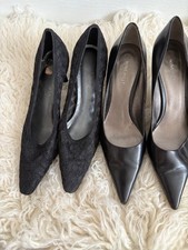 2 pairs Women's black stilettos