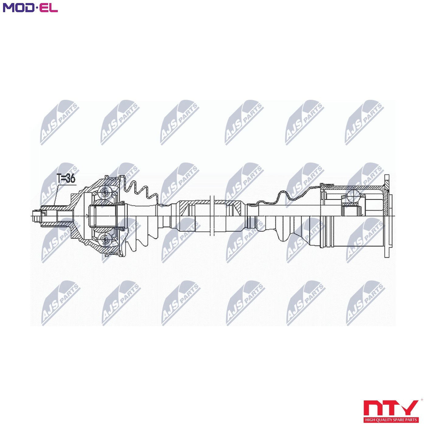 DRIVE SHAFT NPW-VW-185 FOR SKODA SEAT AUDI DTTC/DFFA/DFHA/DFCA/DDAA/DFGA 2.0L Q3