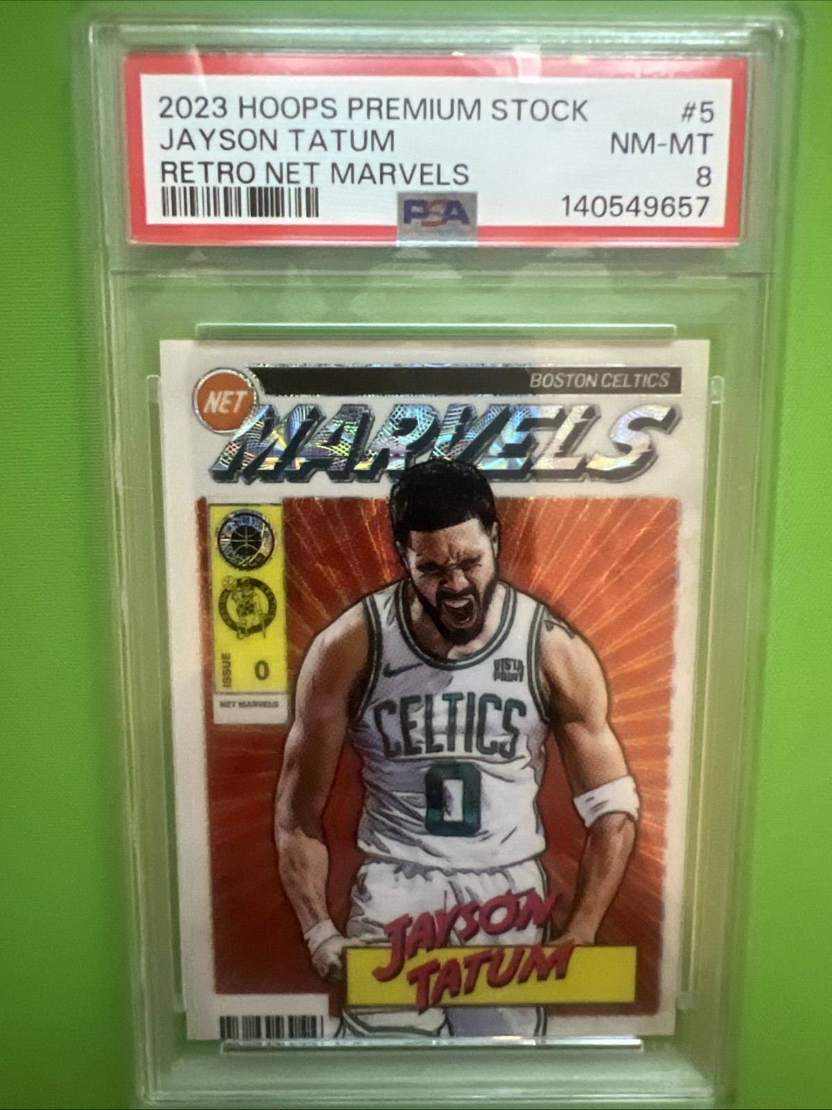 2023-24 Panini Nba Hoops Premium Stock - Retro Net Marvels Jayson Tatum #5