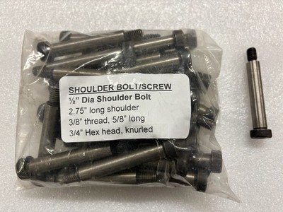 Shoulder Bolts. 1/2'' x 2.75'' long shoulder.  3/8-16 x 5/8'' long thread, 37 pcs.