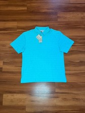 NWT PGA Tour Golf Polo Shirt Airflux Moisture Wicking UPF 40 Blue Men s Size XL