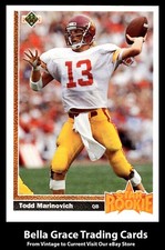 1991 Upper Deck Todd Marinovich #18 Los Angeles Raiders Rookie NFL Football