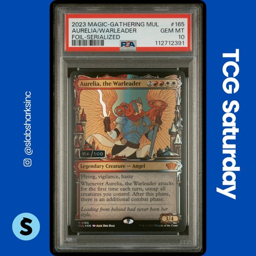 2023 MAGIC THE GATHERING #165 AURELIA THE WARLEADER FOIL SERIALIZED PSA 10