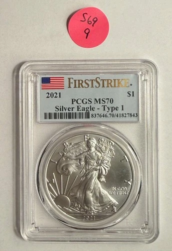 2021 $1 Type 1 American Silver Eagle PCGS MS70 First Strike