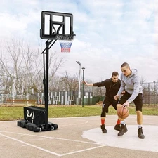 NNECW 5-Level Height Adjustable Basketball Hoop Stand with Backboard for Exercis