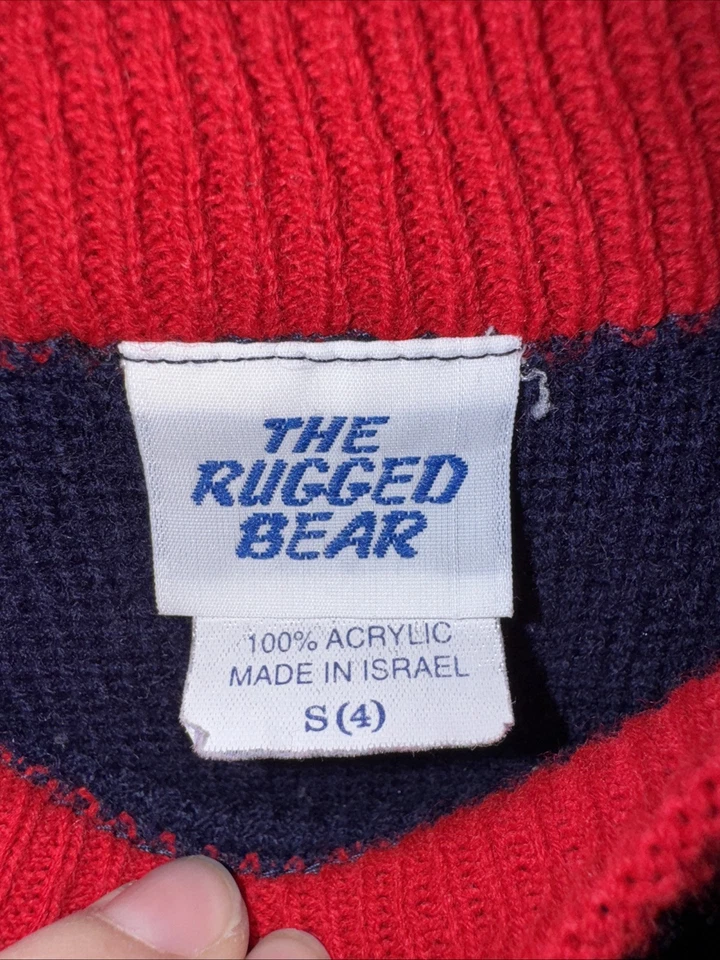 Rugged Bear Size 4 Blue Hockey Bear Sweater - Image 4 of 4