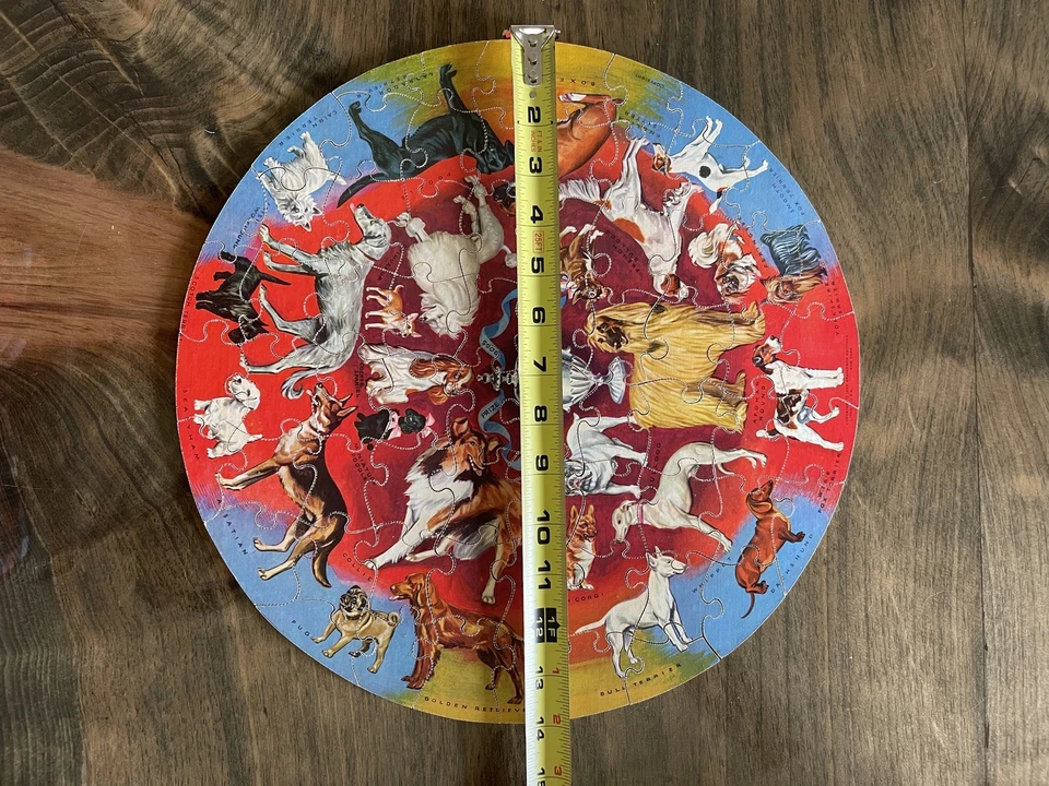 Springbok 1966 rompecabezas de madera premio perros edición estante grande 60 piezas completo Foto 3 de 4