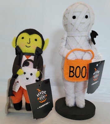 Hyde & Eek 2023 Halloween Figures Mummy & Vampire In Wheelchair