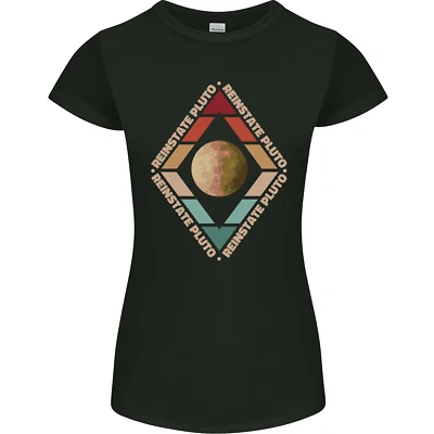 Reinstate Pluto Lustig Astronomie Damen Petite Schnitt Maglietta - Bild 1 von 4