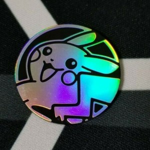 OtBG Eevee Silver Glitter /"Pikachu/" Let/'s Go Play Pokemon Coin TCG Official