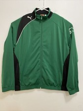 Puma Sport Lifestyle Men  s Active Track long Jacket Green Black XXL Relaxed Fit