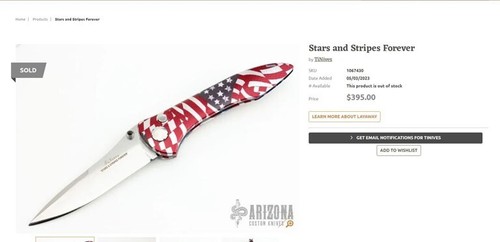 TiNives Stars and Stripes Forever Custom Made U.S.A. Knife - Picture 16 of 16