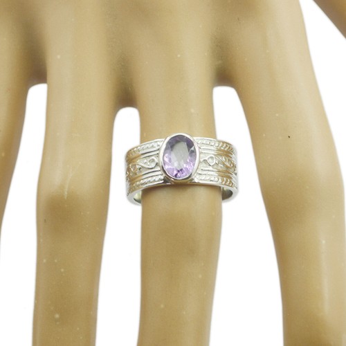 Amethyst 92.5 Sterling Silver Ring Homemade Jewelry For Good Friday Gift US - Picture 5 of 6