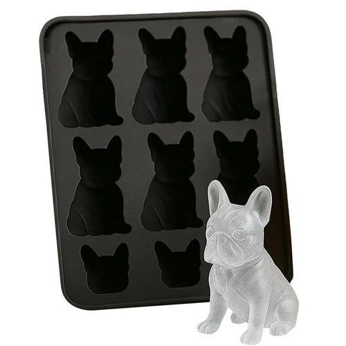 Literalous French Bulldog Ice Mold,3D Silicone Dog Shape Ice Tray,Animal Molds - Picture 8 of 9
