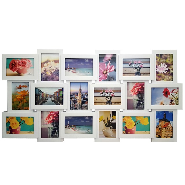 Grandchildren Curved Glass Triple Photo Picture Frame Collage Home