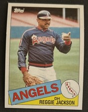 1985 Topps Reggie Jackson Baseball Card #200 Angels DH VG O/C