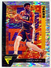 2020-21 Panini Flux Joel Embiid Silver Pulsar Prizm Card #134 Philadelphia 76ers