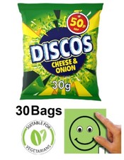 Discos Cheese And Onion Flavour Snacks 30g Full Box (30 Pack)