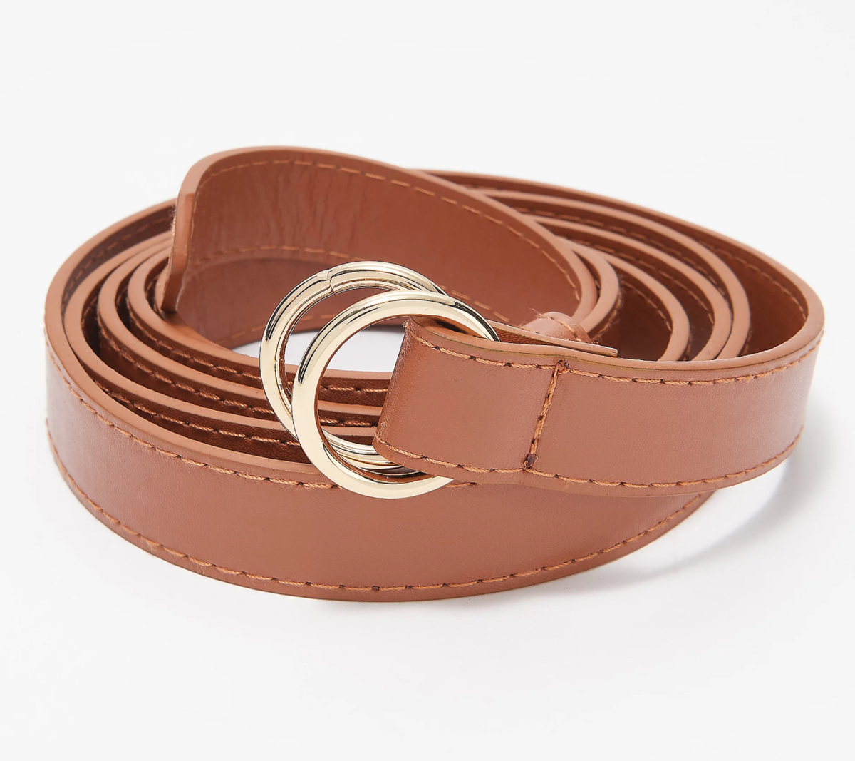 J Jason Wu Double Wrap Faux Leather Belt Color Brown Size M/L