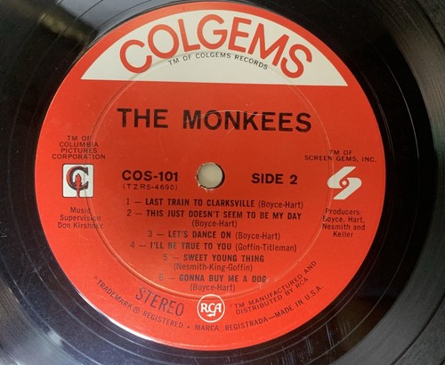 1960s THE MONKEES self-titled debut LP on Colgems In Shrink! MINT Vtg Vinyl - Picture 6 of 10