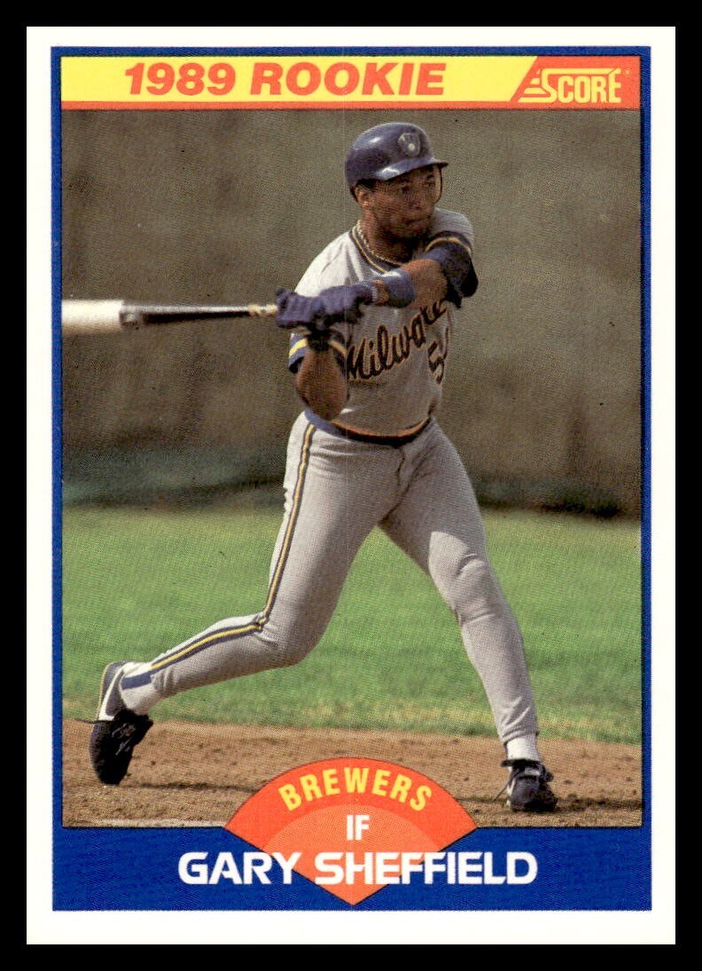 1989 Score Gary Sheffield Rc #625 Milwaukee Brewers
