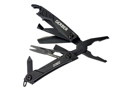 Gerber Dime Micro Multi-Tool Color: Black 12-Tool-Multiplier 