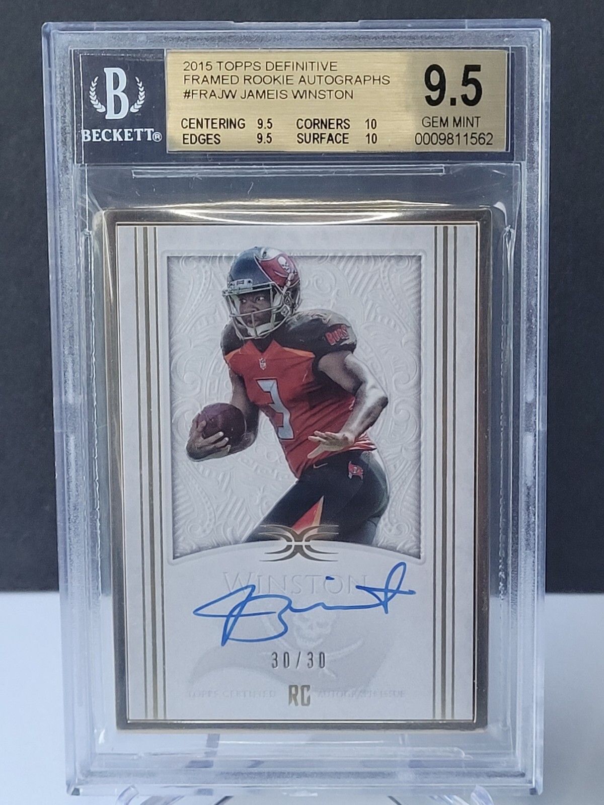 Jameis Winston Topps Definitive Framed Rookie Autograph #JW Base
