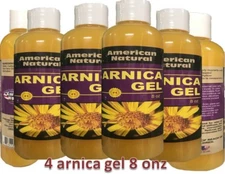 4 PCS X 8 OZ ARNICA MONTANA GEL CREAM SUPPORT RELIEF BRUISES MUSCLE ACHES NATURA