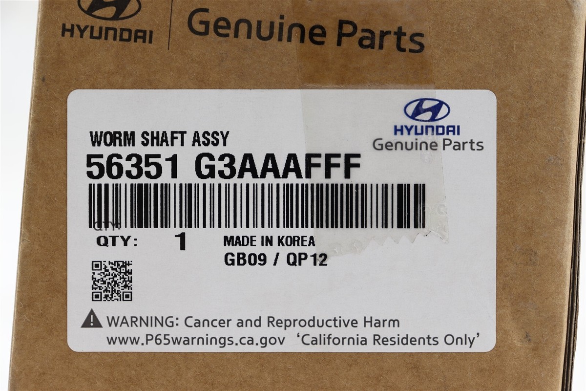 NEW OEM Steering Gear Worm Shaft 56351G3AAAFFF for Elantra Ioniq