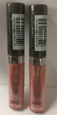 2 X Max Factor Lip Gloss COLOUR PERFECTION Luxe LipGloss #730 Havana Honey NEW