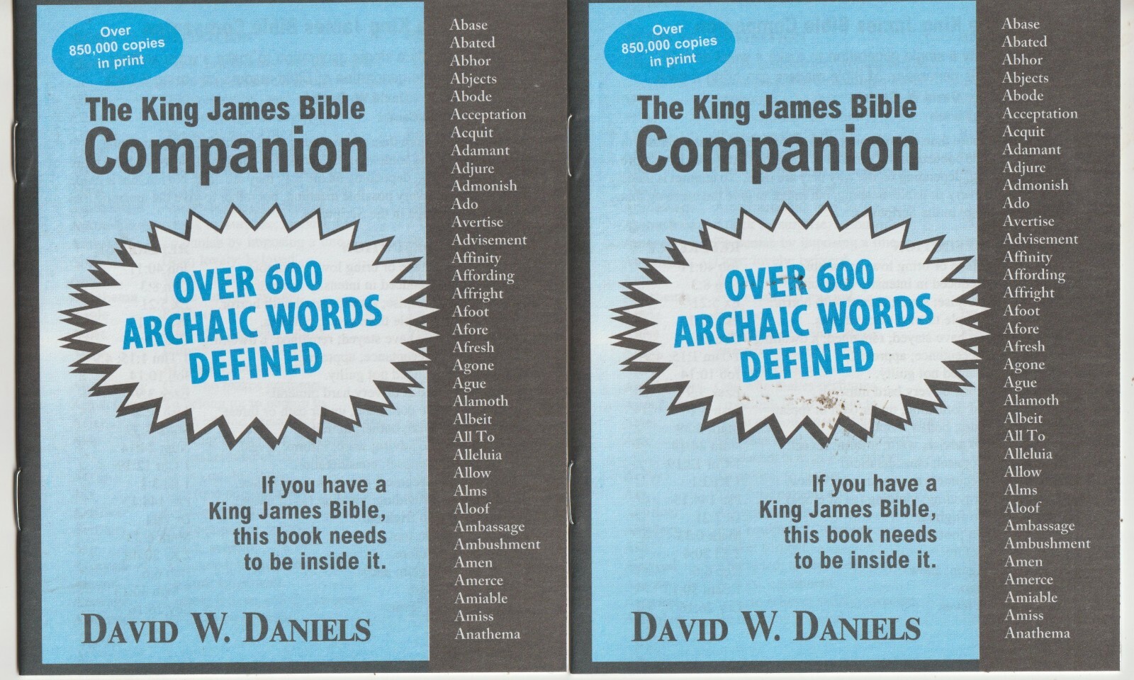The King James Bible Companion, David W. Daniels 2 Copies, Ships free from OKC