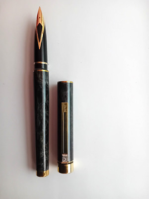 SHAEFFER Füllhalter, TAGA Grau marmoriert, 1984, Goldfeder 14K (585)