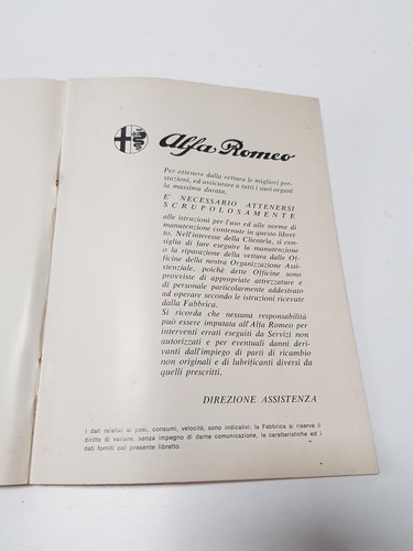 Manuale uso e manutenzione Alfa Romeo Alfetta copertina rossa nuovo edizione '72 - Foto 5 di 24