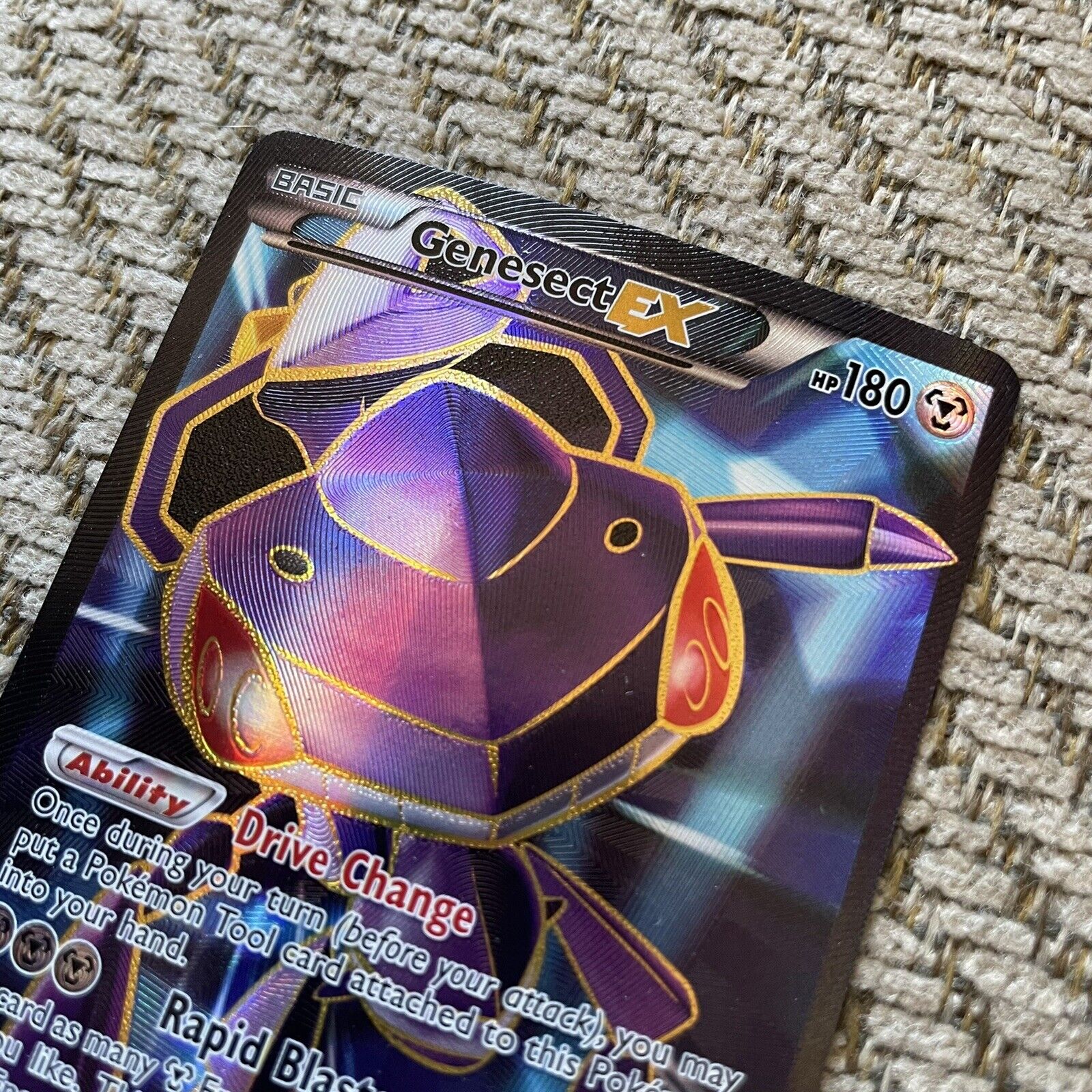 SHIPS SAME DAY Pokemon Card NM/M Genesect EX 64/124 Holo Full Art Metal Type