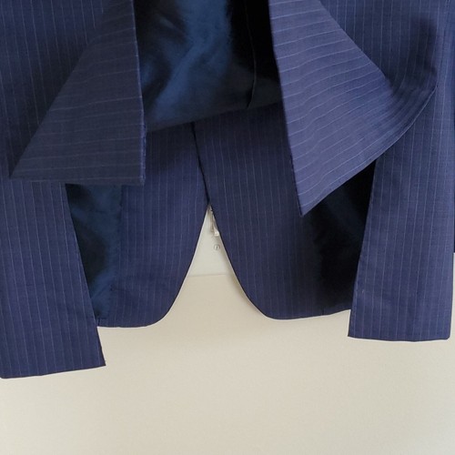 NWOT Edoardo Borrelli Blue Pinstripe Blazer Size M Scabal Super 150's Fabric - Picture 9 of 16