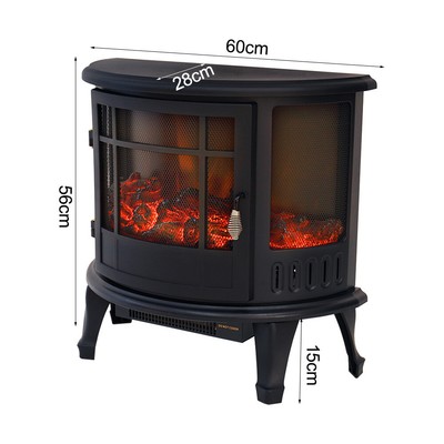Electric Fireplace Panoramic Fire Flame Heater Log Burning Effect Stove  Surround | eBay