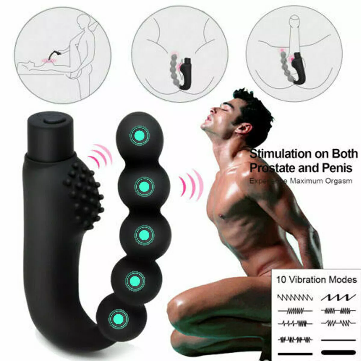 Male Prostate Massager Anal Butt Plug Penis Cock Ring Sex Toys For Men Woman Gay eBay