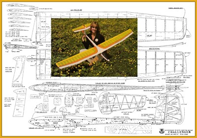 Model Airplane Plans (RC): CHALLENGER 2M (78'') Sailplane by Peter Neuer