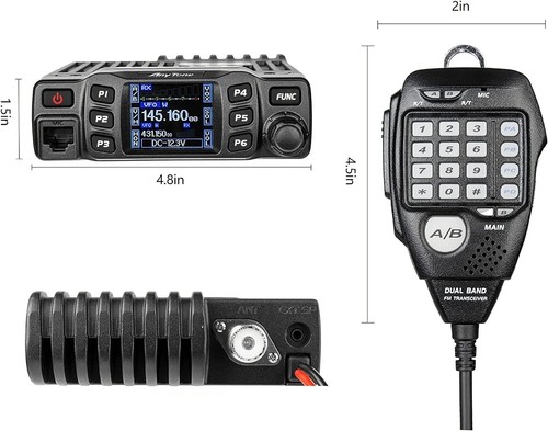 US AnyTone AT-778UV 25W Mobile Ham Radio VHF/UHF Mini Transceiver - Picture 2 of 7