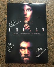 * AMULET * signed autographed 12x18 poster * CARLA JURI, RAMOLA GARAI & ALEC * 2